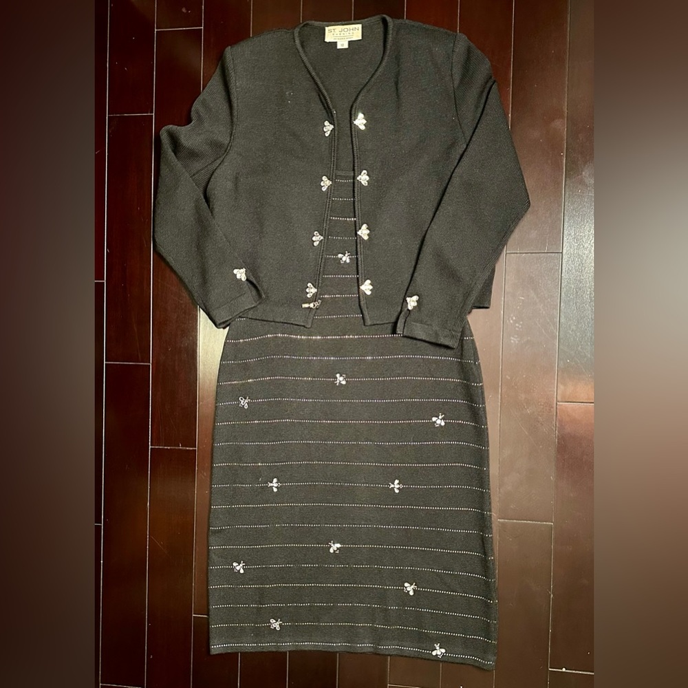 Navy Dress and cardigan set